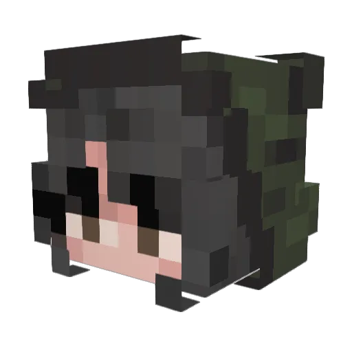ha1ber Minecraft avatar head, 3D render