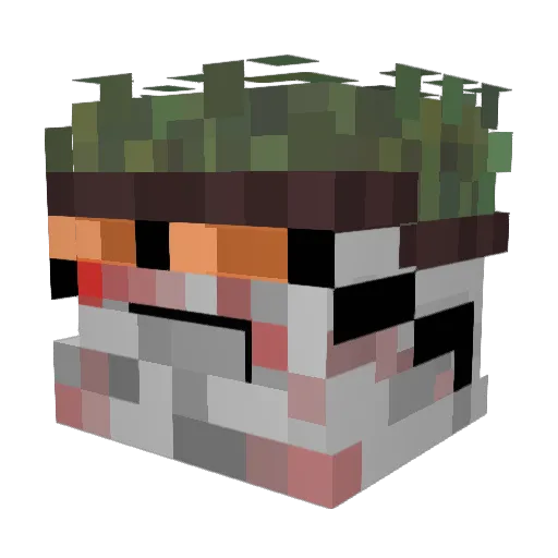 ha4apyri Minecraft avatar head, 3D render