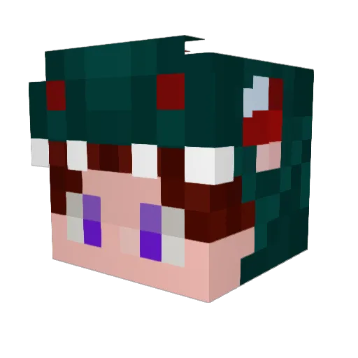 ha9u Minecraft avatar head, 3D render