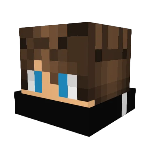 haCap Minecraft avatar head, 3D render