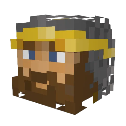 haWpr Minecraft avatar head, 3D render