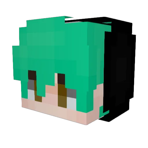 ha_bin50 Minecraft avatar head, 3D render