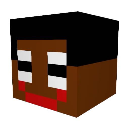 ha_mut Minecraft avatar head, 3D render