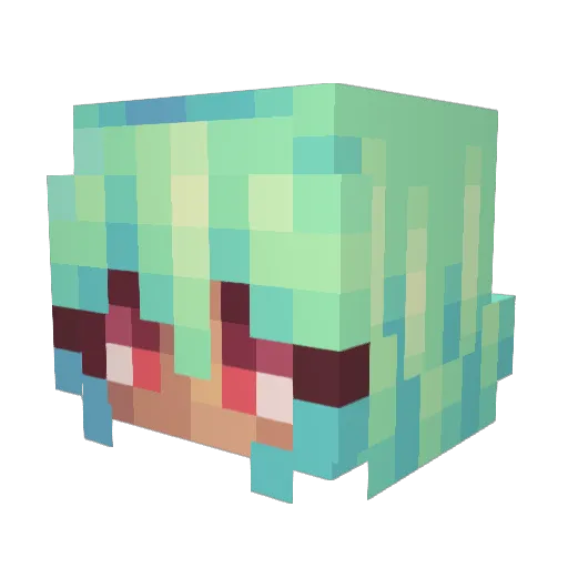 haaah Minecraft avatar head, 3D render
