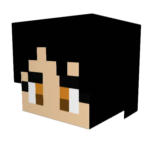 haarper Minecraft avatar head, 3D render