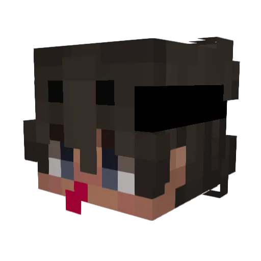 habi8i_ Minecraft avatar head, 3D render