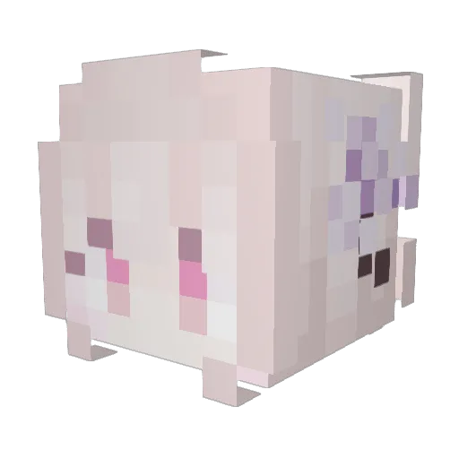 habi__ Minecraft avatar head, 3D render