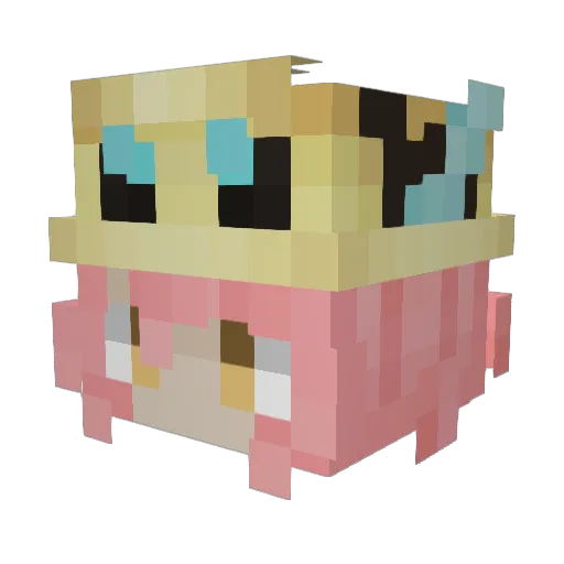 hachi328 Minecraft avatar head, 3D render