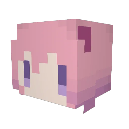 hachibit Minecraft avatar head, 3D render
