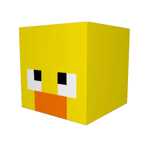 hachibrokeyou Minecraft avatar head, 3D render