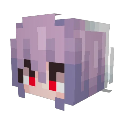 hachinemu Minecraft avatar head, 3D render