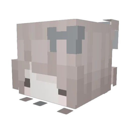 hachiq Minecraft avatar head, 3D render