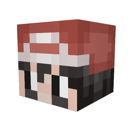 hachos_ Minecraft avatar head, 3D render