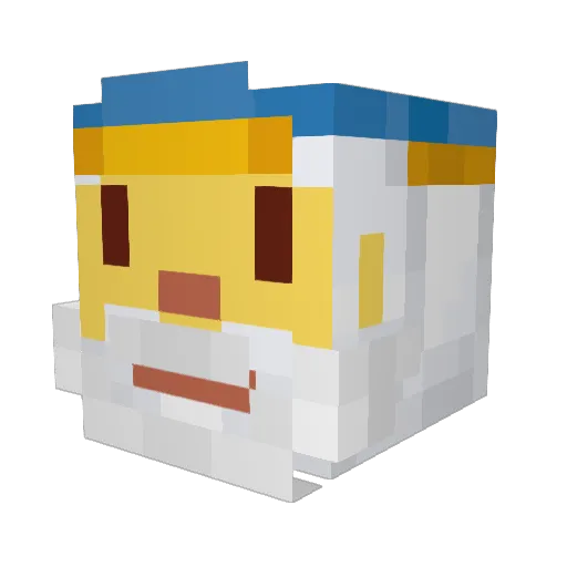 hack_page Minecraft avatar head, 3D render