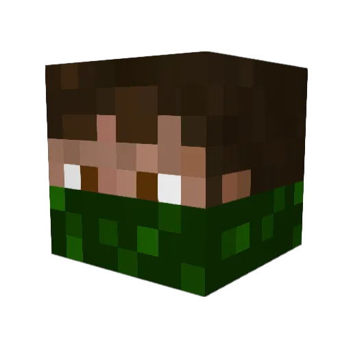 hackbraten7 Minecraft avatar head, 3D render
