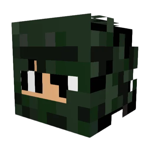 hacke78 Minecraft avatar head, 3D render