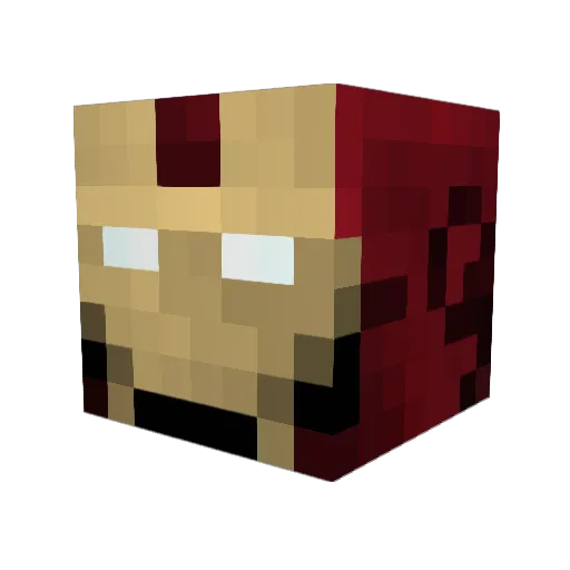 hackenschere Minecraft avatar head, 3D render
