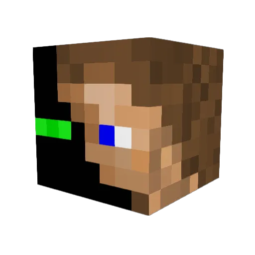 hackersindnoobig Minecraft avatar head, 3D render