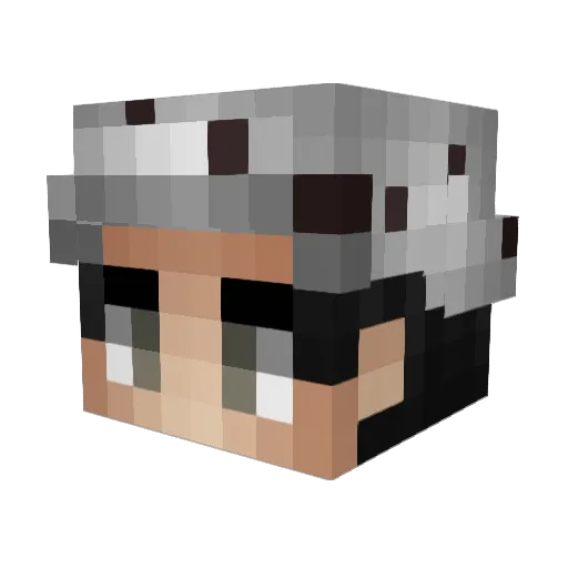 hackksource Minecraft avatar head, 3D render