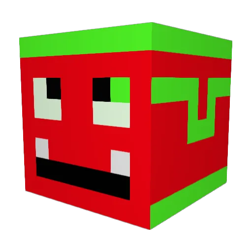 hackoholic Minecraft avatar head, 3D render