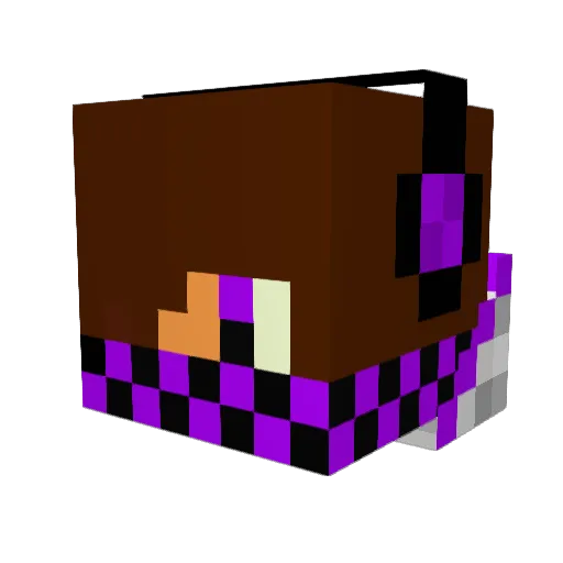 hackos123 Minecraft avatar head, 3D render
