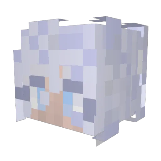 hacksD_ Minecraft avatar head, 3D render