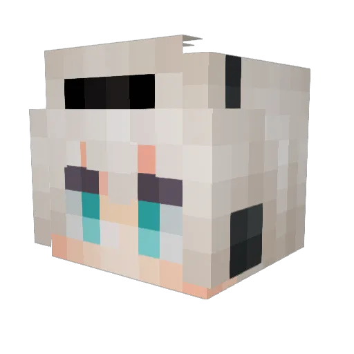 hackseo Minecraft avatar head, 3D render