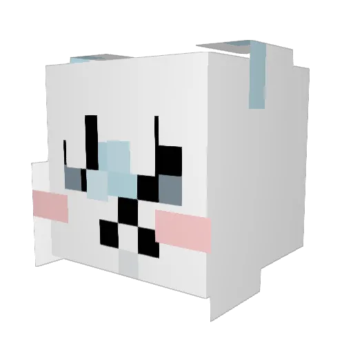 hadalabo Minecraft avatar head, 3D render