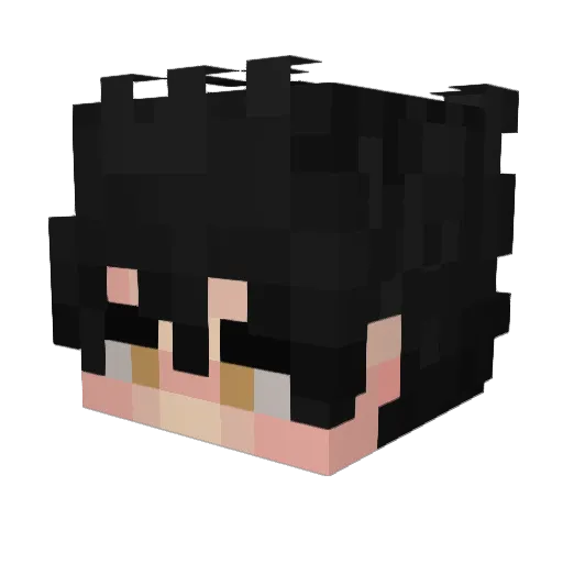 hadashinoken Minecraft avatar head, 3D render