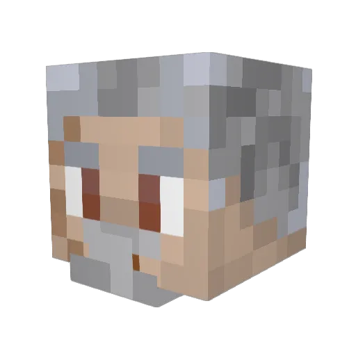 hadddock Minecraft avatar head, 3D render