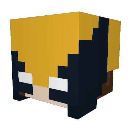 hades219 Minecraft avatar head, 3D render