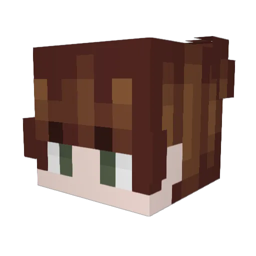 hades424 Minecraft avatar head, 3D render