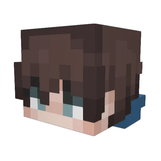 hadgers Minecraft avatar head, 3D render