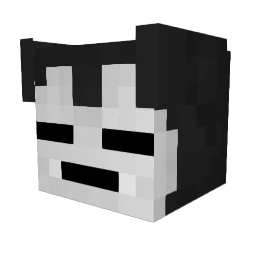 hadjimurat Minecraft avatar head, 3D render