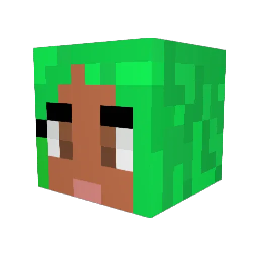 hadley_2025 Minecraft avatar head, 3D render