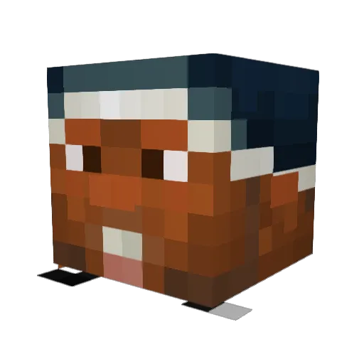 hadot Minecraft avatar head, 3D render
