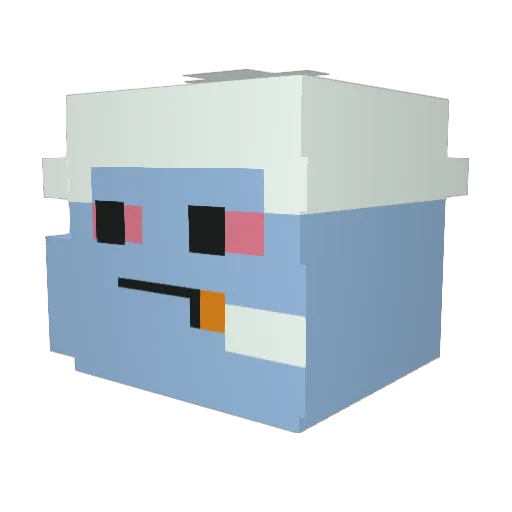hadys Minecraft avatar head, 3D render