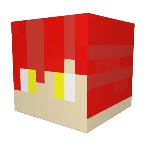 haejilla Minecraft avatar head, 3D render