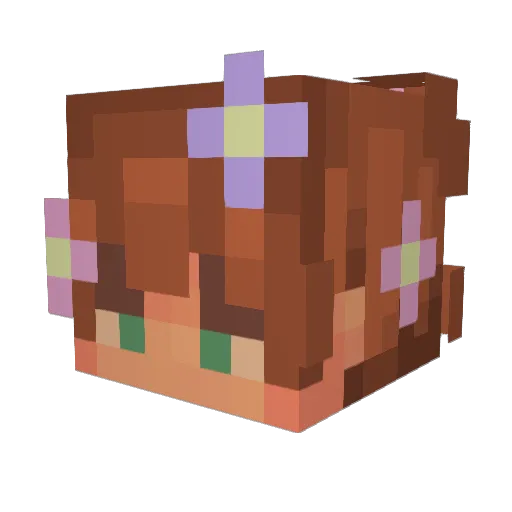 haelsira Minecraft avatar head, 3D render