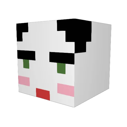 haeuncho Minecraft avatar head, 3D render