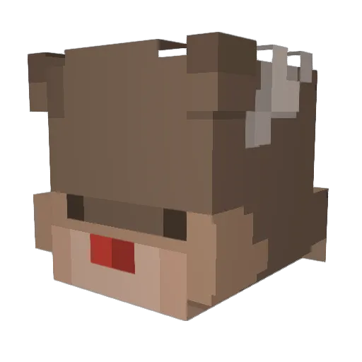 haffihaf Minecraft avatar head, 3D render
