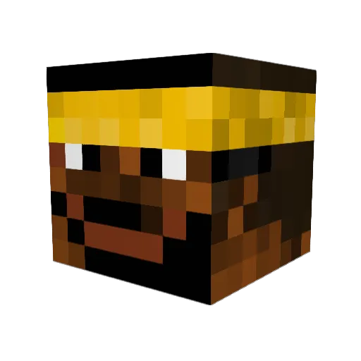 hagdjh Minecraft avatar head, 3D render