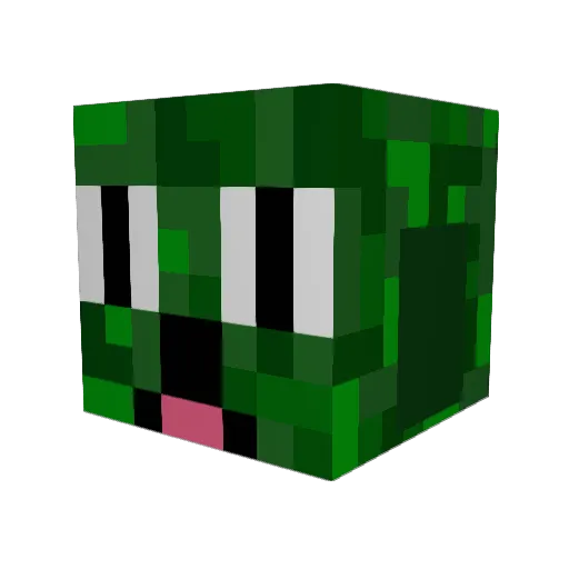 hagecha Minecraft avatar head, 3D render