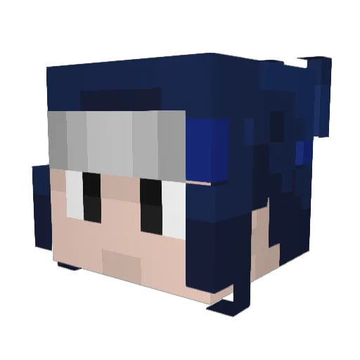 haggardemonfox Minecraft avatar head, 3D render