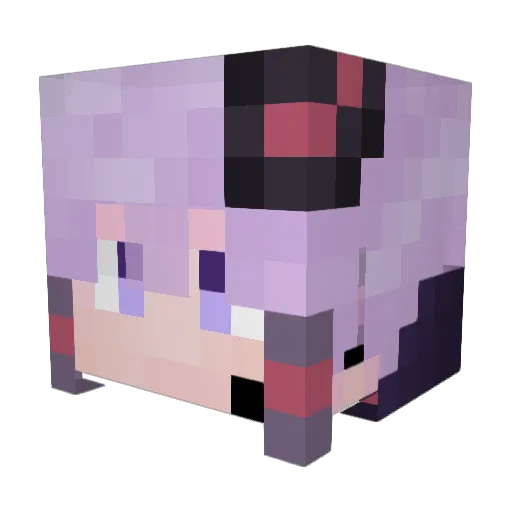 hagukumi Minecraft avatar head, 3D render