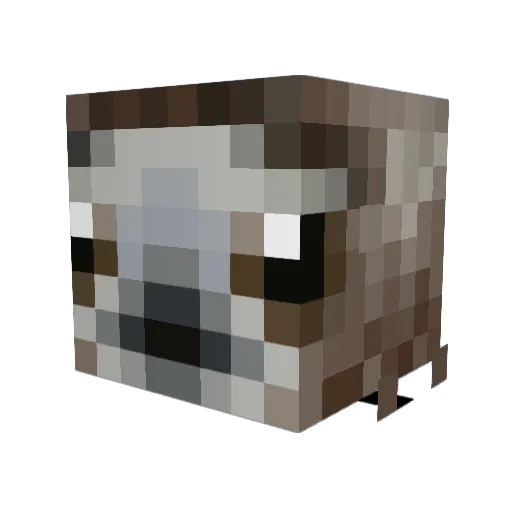 haha Minecraft avatar head, 3D render