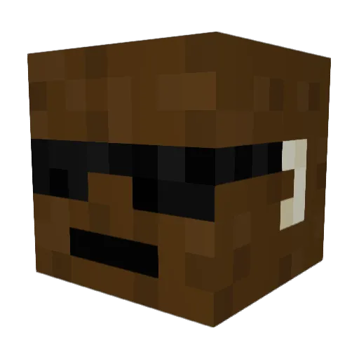 hahabigdaddy Minecraft avatar head, 3D render