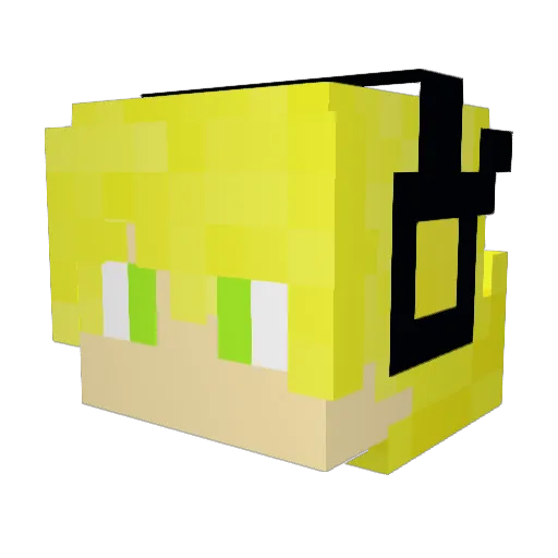 hahahabe Minecraft avatar head, 3D render