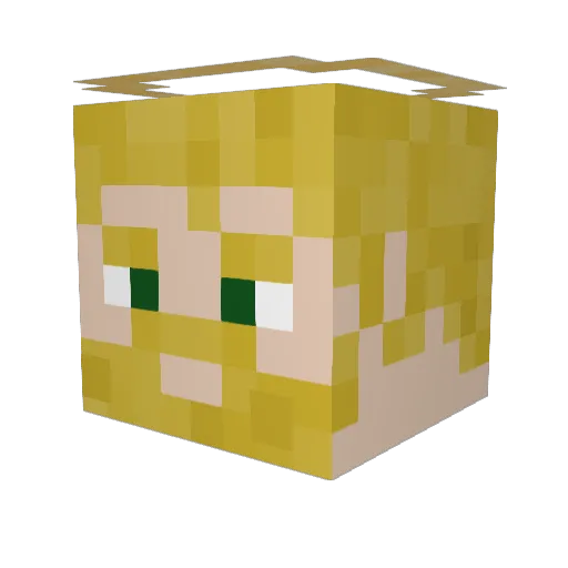 hahahahaaaaa Minecraft avatar head, 3D render