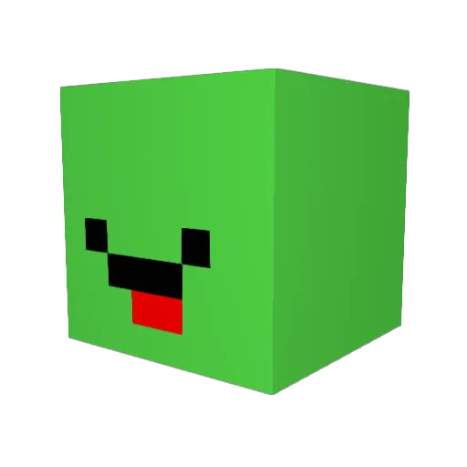 hahaihai Minecraft avatar head, 3D render